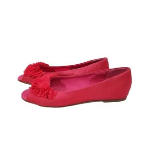 CL Laundry Uptown Girl Hot Pink Flower Flats